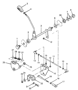Transmission Controls Diagram and Parts List for 2284 864501-899000-145734100-146734100-14A734100 Cub Cadet Lawn Tractor